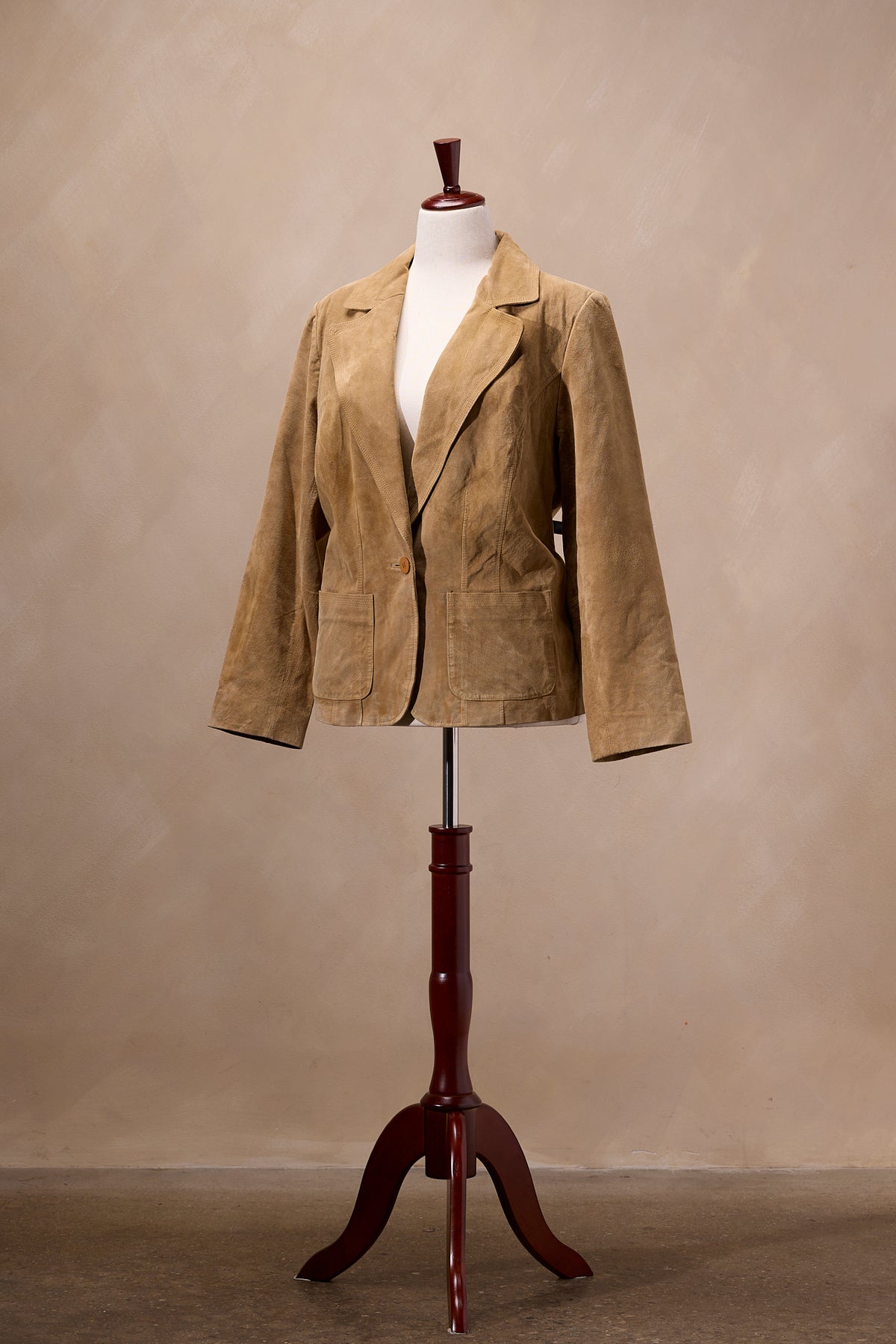 Alfani Woman Camel Leather Blazer