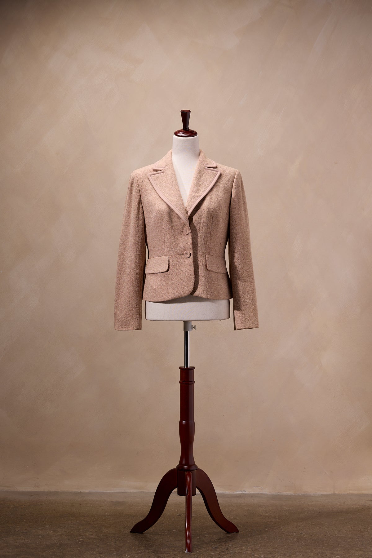 Ann Taylor Peach Tweed Wool Blazer