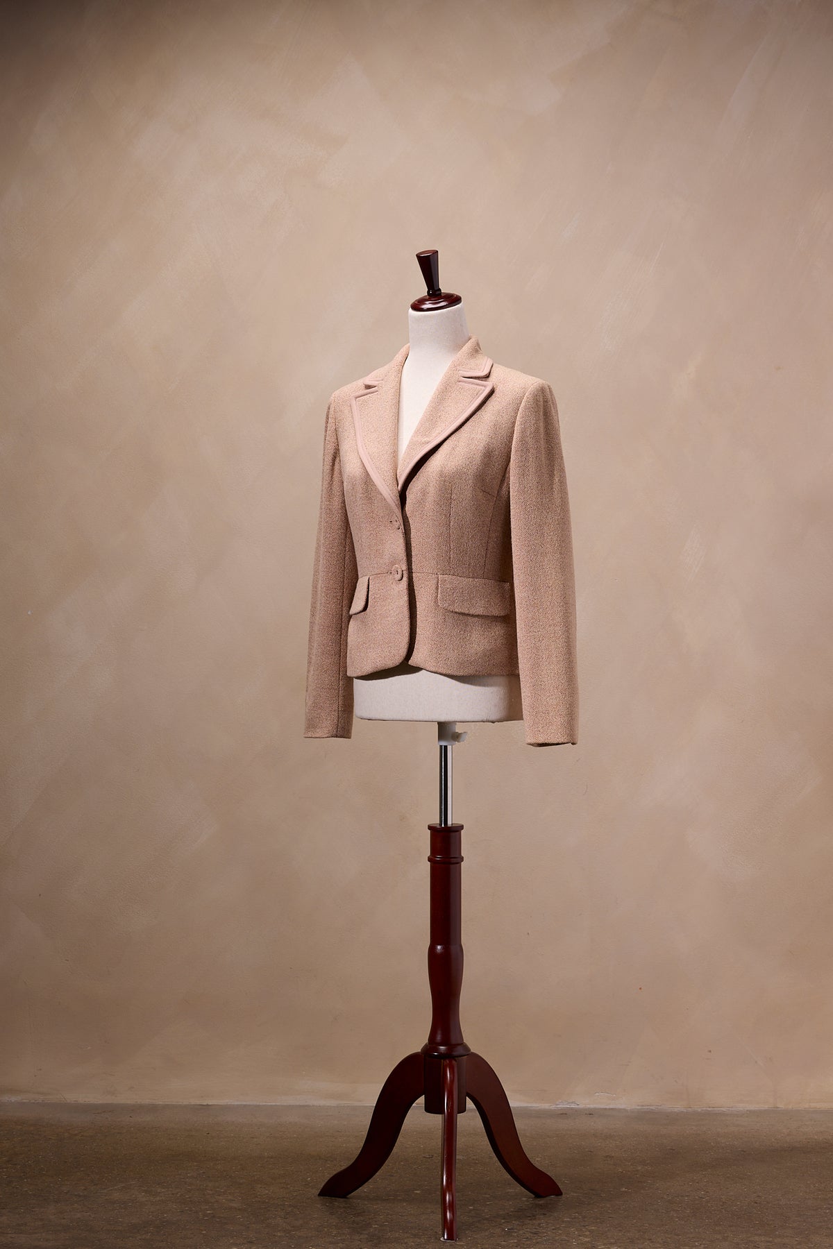 Ann Taylor Peach Tweed Wool Blazer