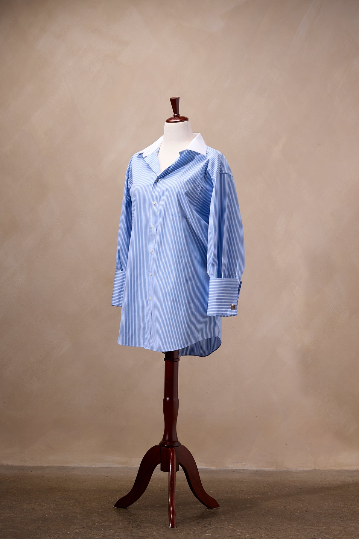Jos. A. Bank Executive Collection Blue & White Striped Cotton Button-Down Shirt