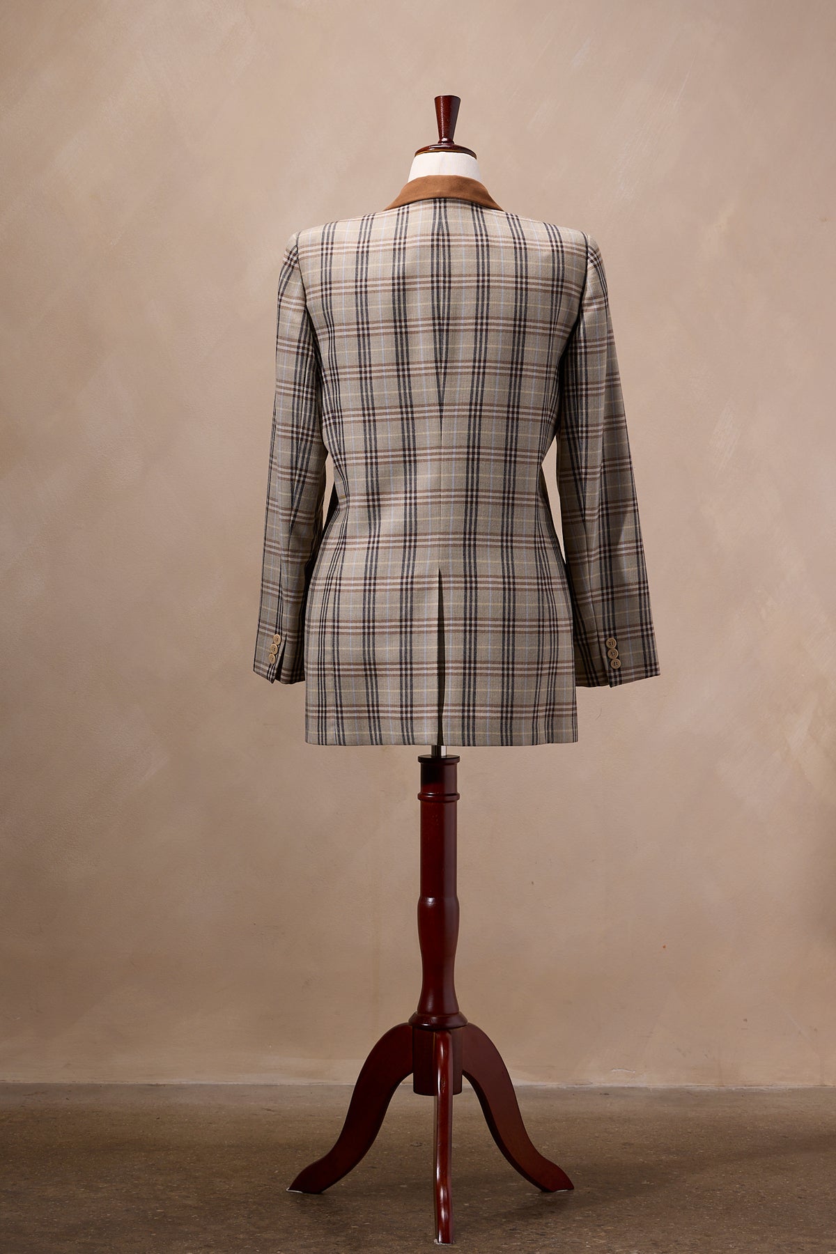 Liz Claiborne Classics Plaid Brown Wool Blazer