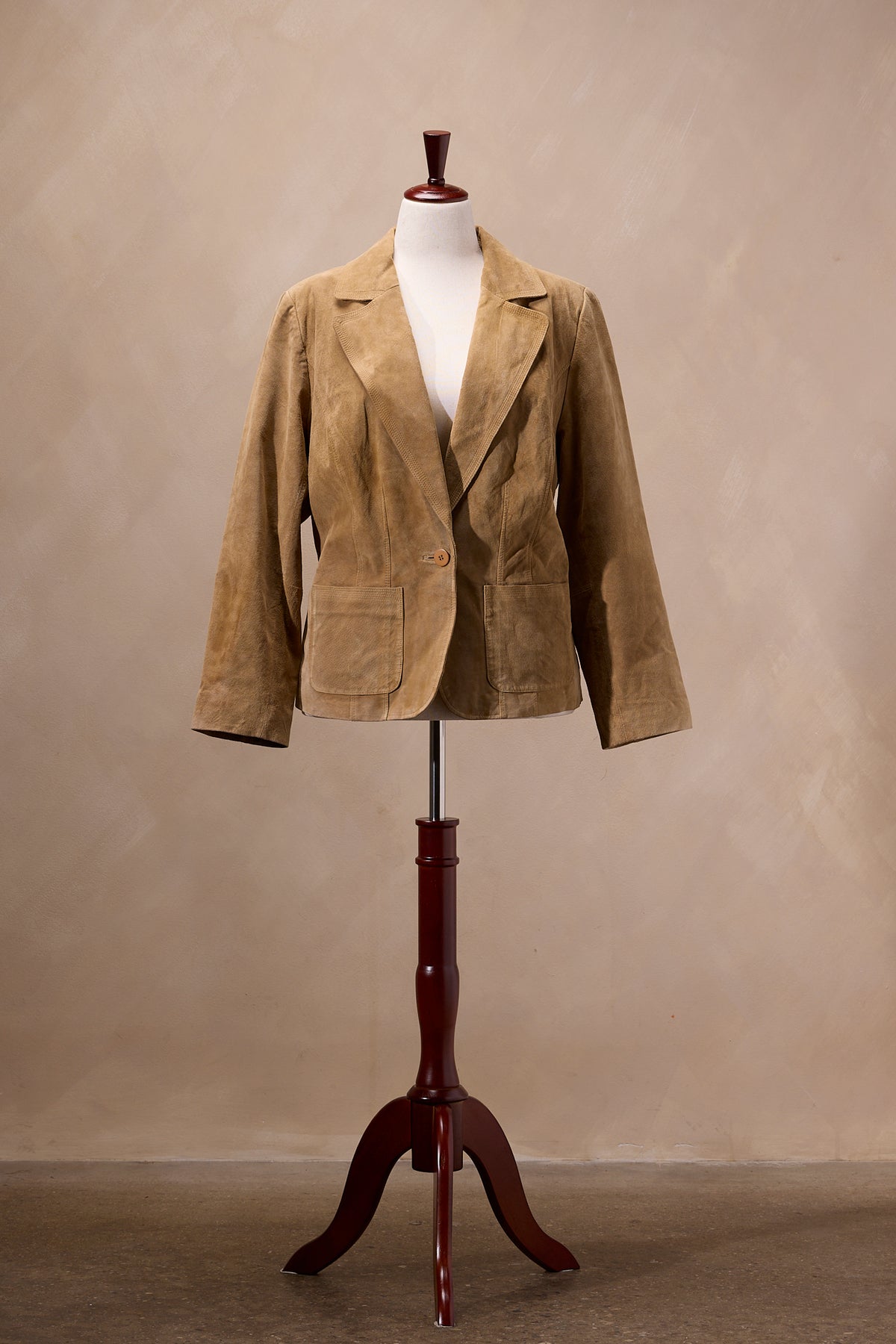 Alfani Woman Camel Leather Blazer
