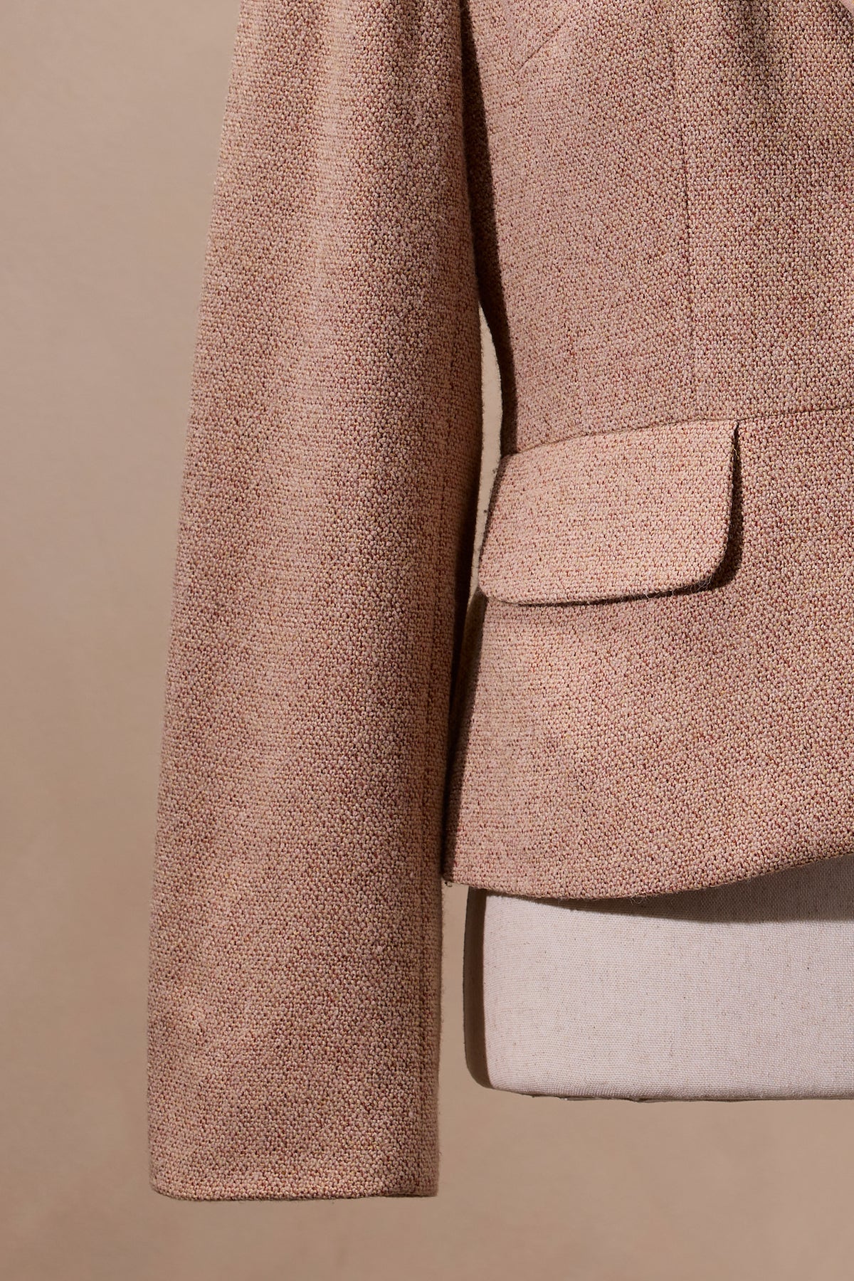 Ann Taylor Peach Tweed Wool Blazer
