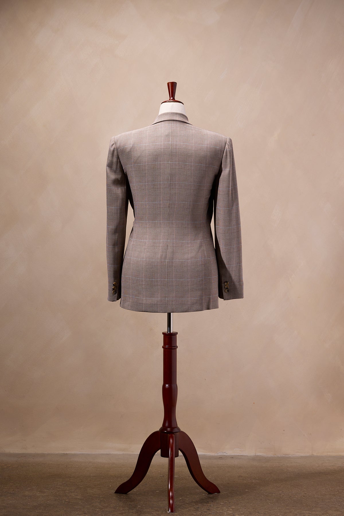 Evan-Picone Light Brown Plaid Silk Blazer
