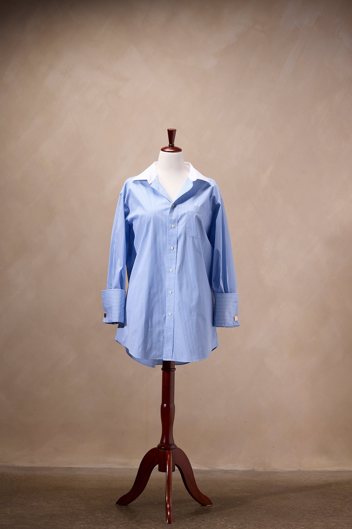 Jos. A. Bank Executive Collection Blue & White Striped Cotton Button-Down Shirt