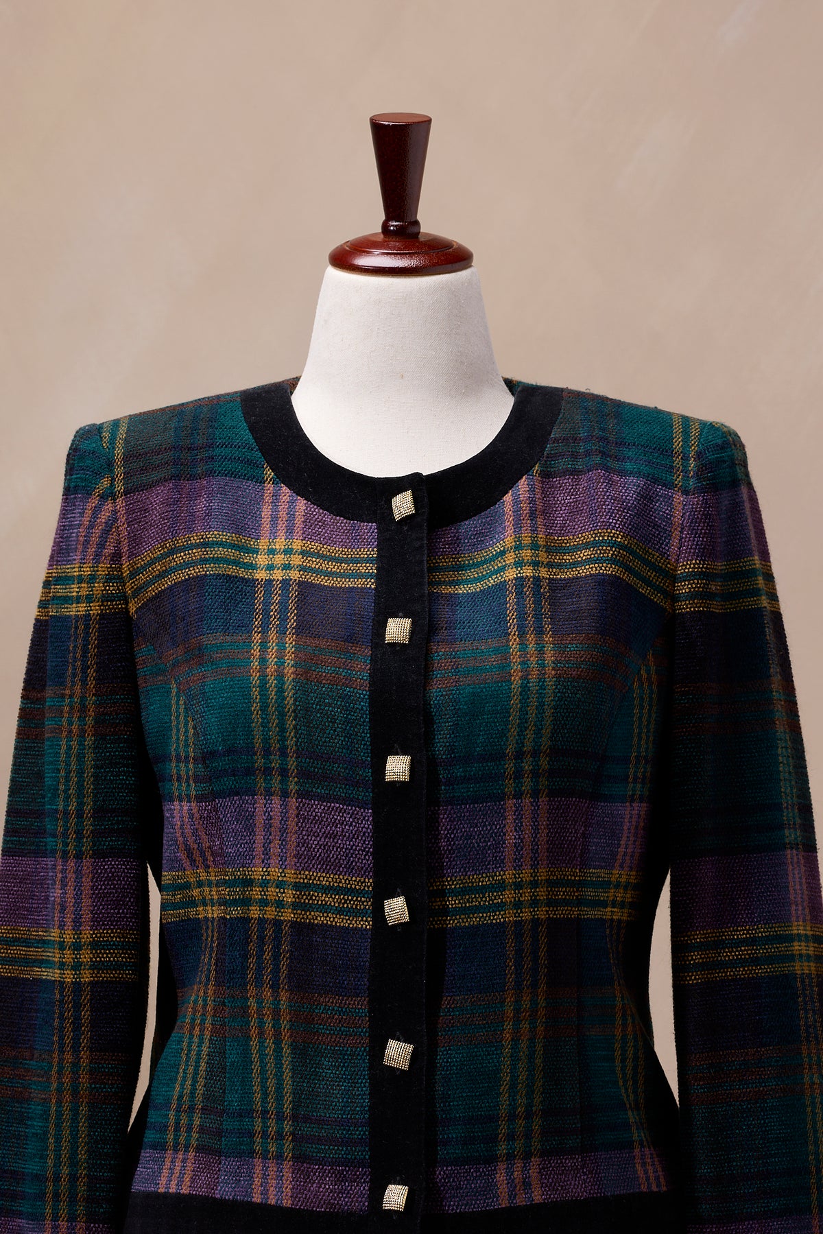 Koret Dress Multicolor Plaid Wool Blazer