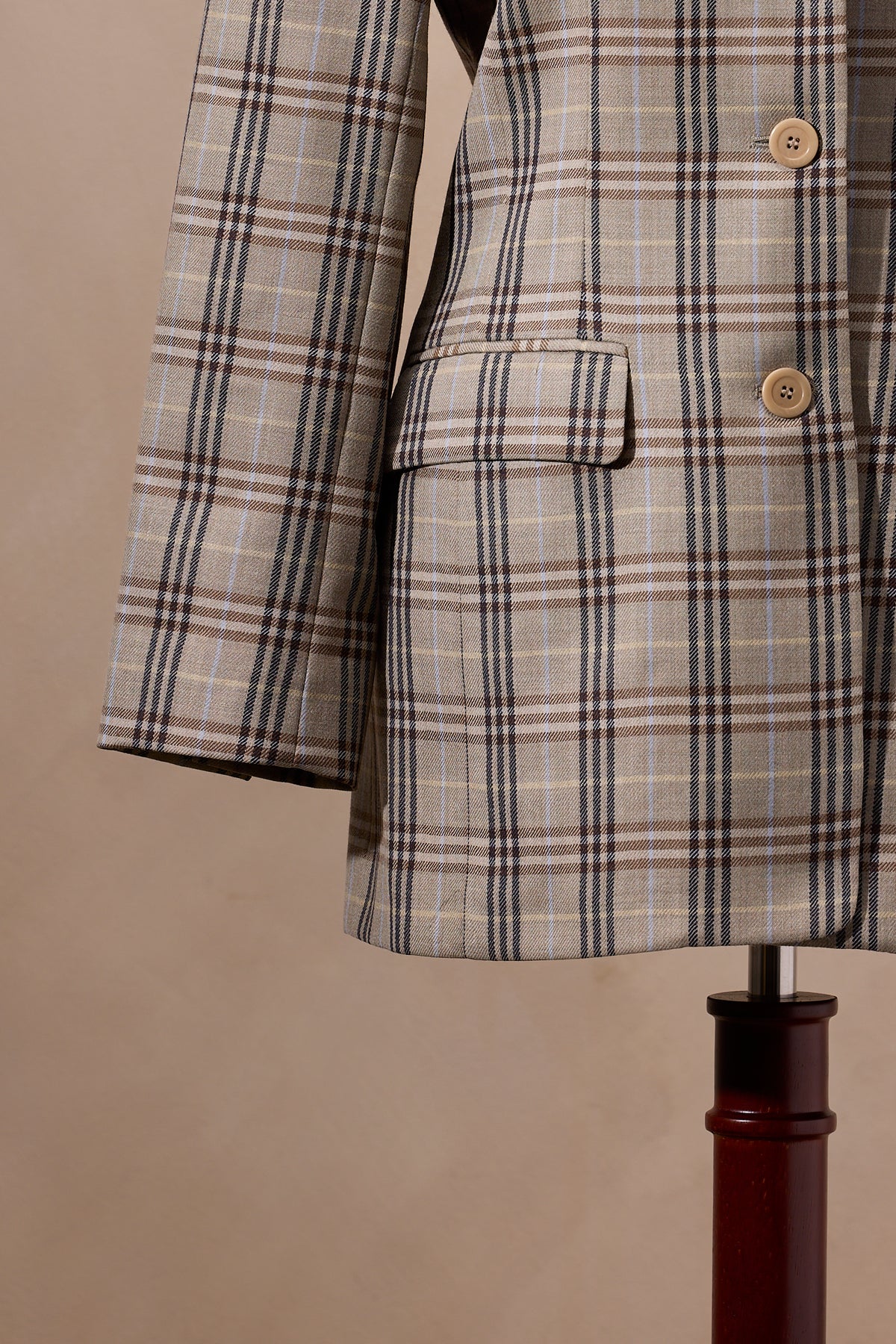 Liz Claiborne Classics Plaid Brown Wool Blazer