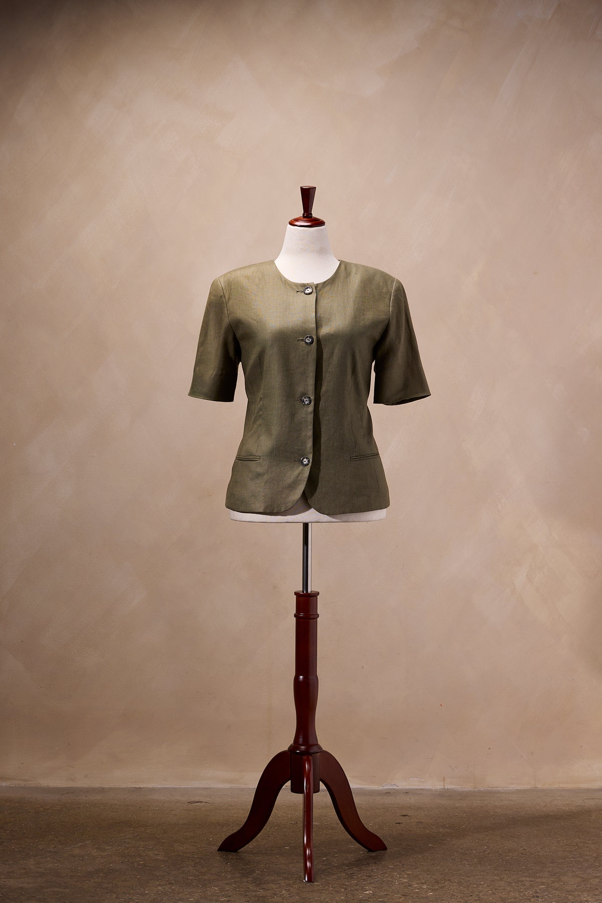 Liz Claiborne Collection Olive Linen Blazer