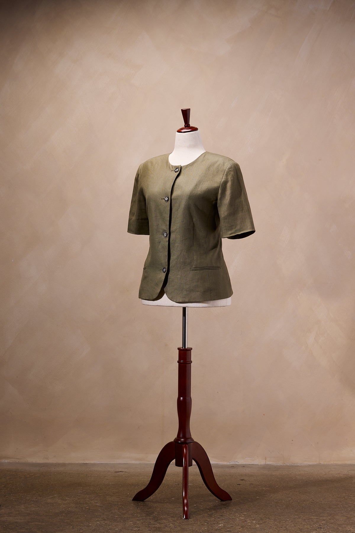 Liz Claiborne Collection Olive Linen Blazer