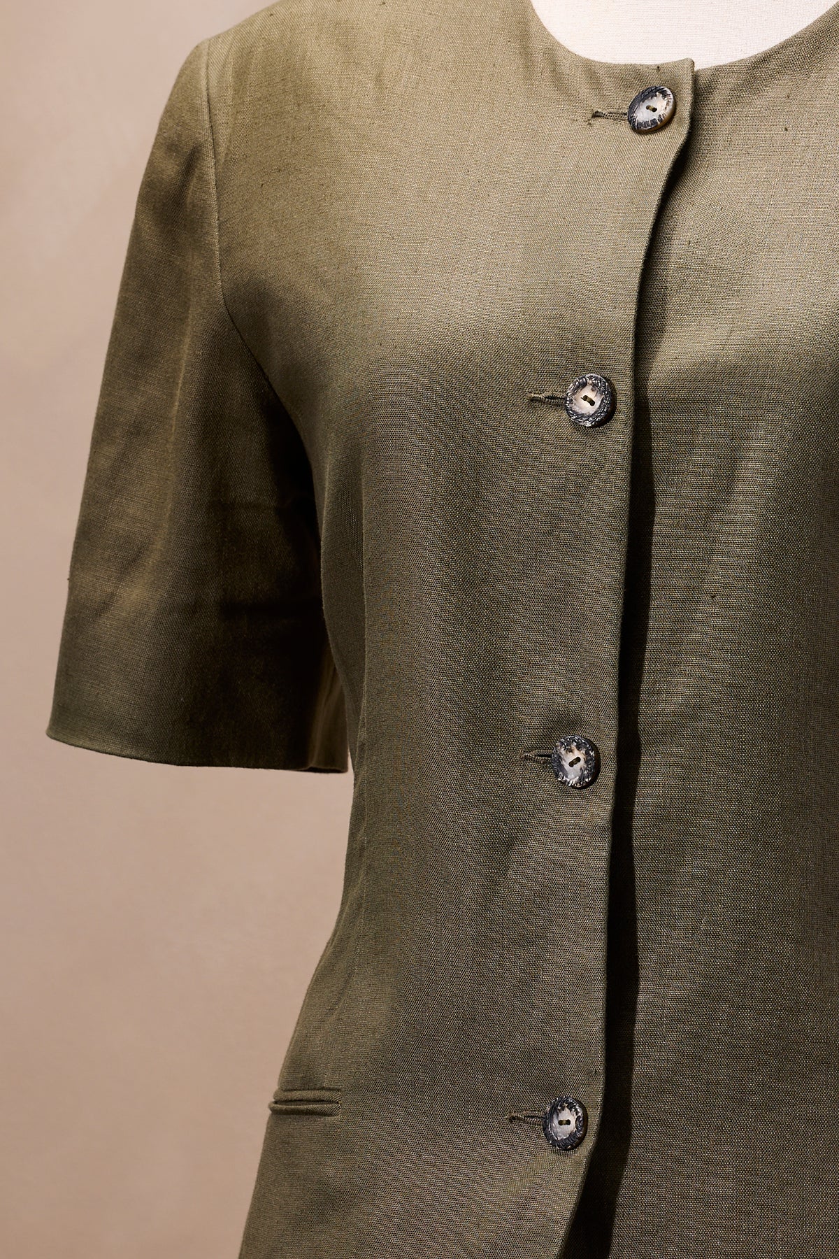 Liz Claiborne Collection Olive Linen Blazer