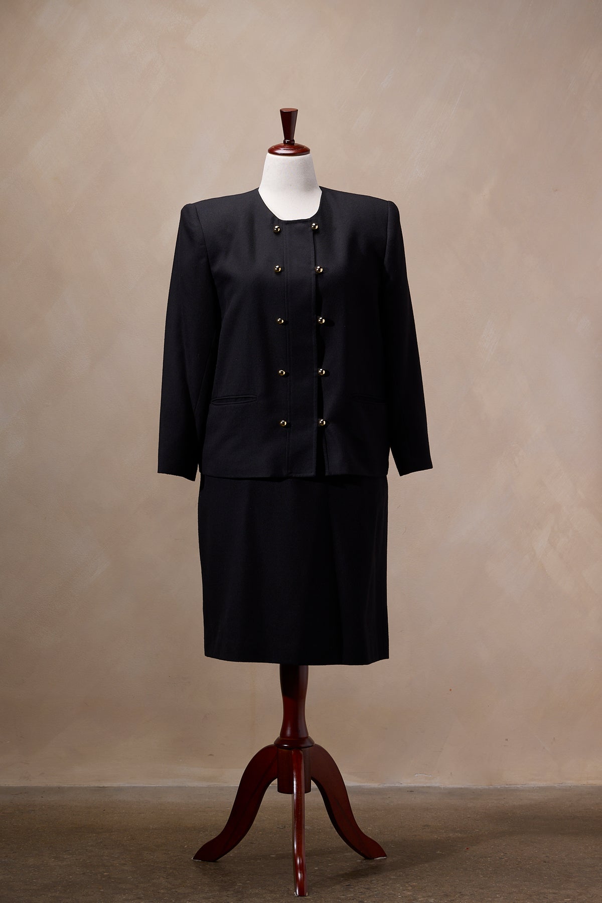 Suitsme Black Blazer & Skirt Suit Set