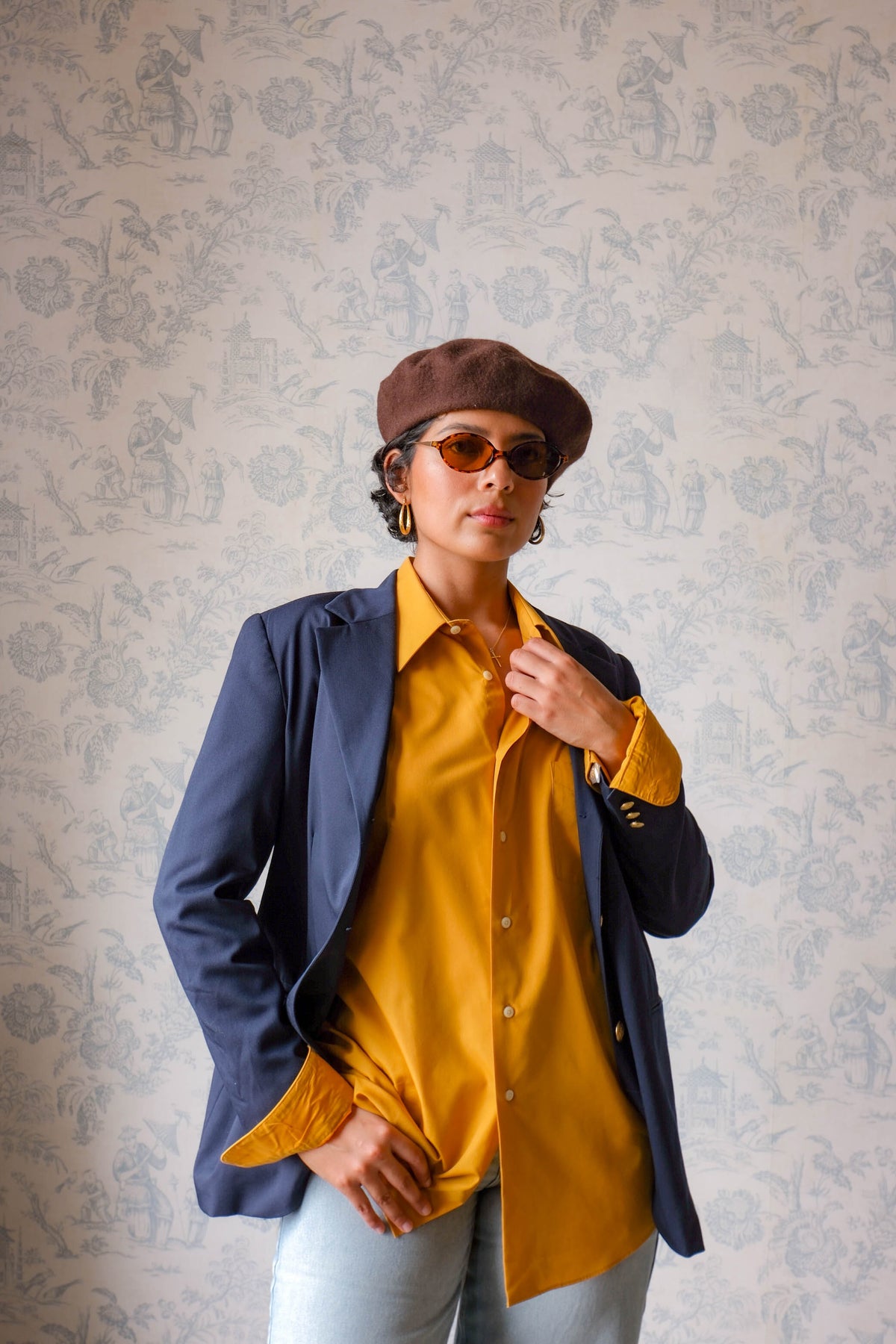 Van Heusen Mustard Yellow Dress Shirt